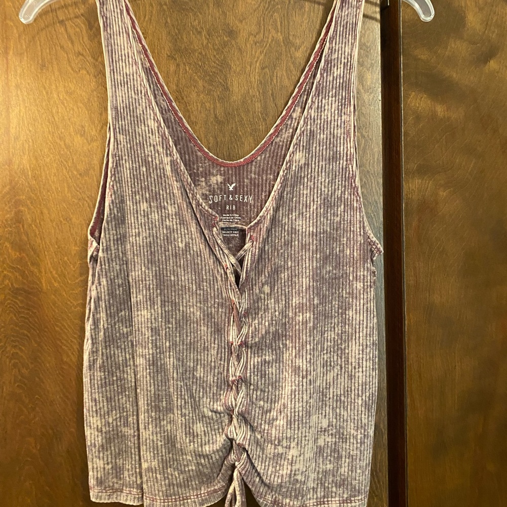 women’s lace up tank